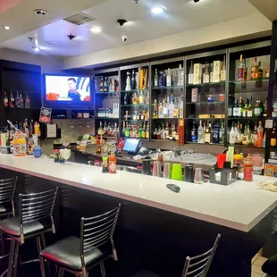 the bar area