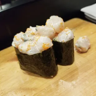 Bay scallops is fresh