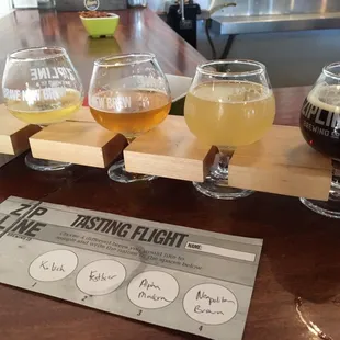 Small flight during Wednesday Happy Hour for honey and me to share.