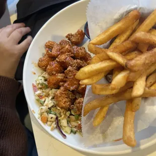 Blackened Shrimp with French fries