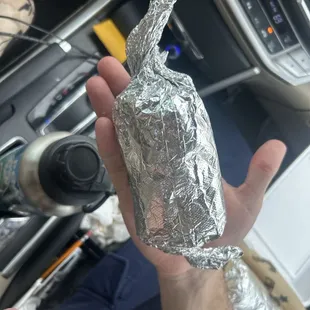 This is a 17$ Buffalo burrito that I thought was a kid&apos;s burrito, I ordered online and I&apos;ve been here many times this is insane