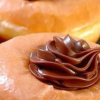 Glazed Yeast Donut with Chocolate Center