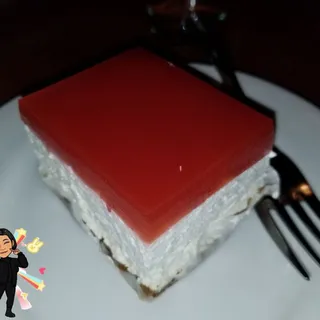 Strawberry Gelatin Cream Cheese Square