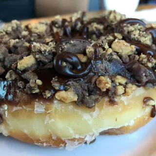 Glazed Yeast Donut with Chocolate Center