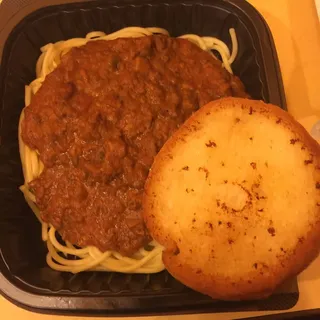 Spaghetti with Garlic Bread