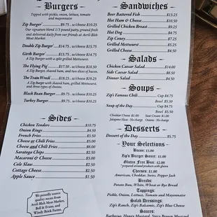 Menu as of 6/24