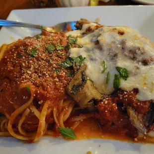 Eggplant parm. Excellent. Glad I stumbled across this place.