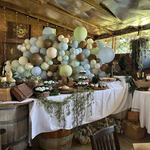 a table set up for a party