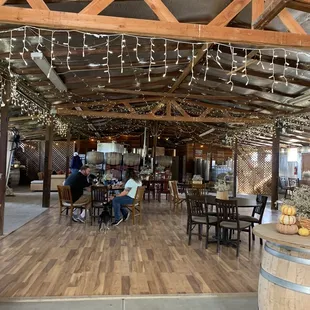 the inside of the winery