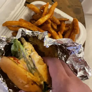 Afghan Burger (beef or chicken)