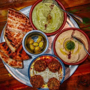 crazy baba, falafel &amp; hummus