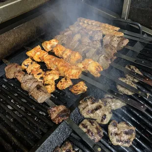 Owner and I hit it off and I ended up almost cooking in the kitchen.  Kebabs were grilling up.   It smelled amazing.