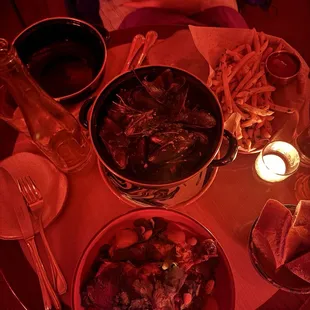 Moule frite and abricot Tajine