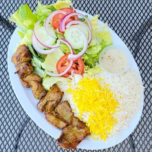 a plate of food on a table