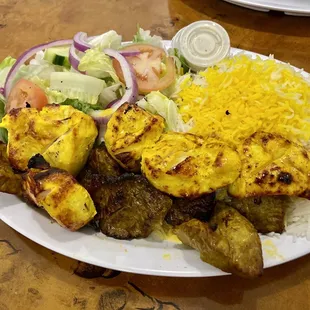 a plate of food on a table