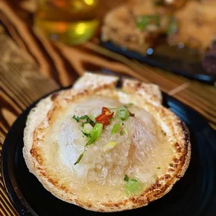 a plate of food on a table