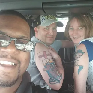 Here are some Royals fans from across the water with Antoine.