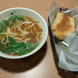 Ramen Noodle Soup (comes with tasty bread)