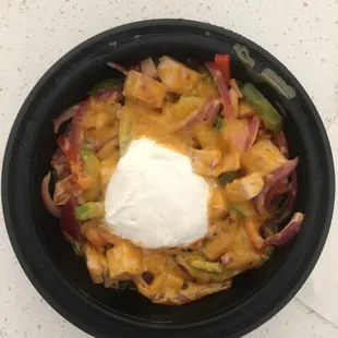 Chicken fajita bowl