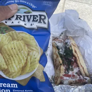 Gyro and chips for lunch