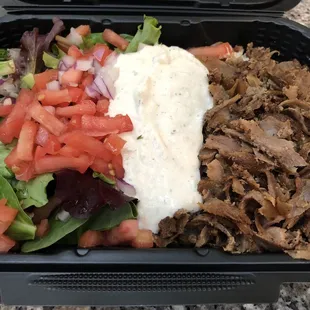 Rice bowl with pork $9