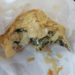 Spanakopita  (after I ate more than half of the piece)