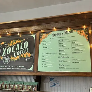 Drink menu