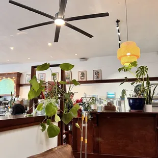 a view of the front desk
