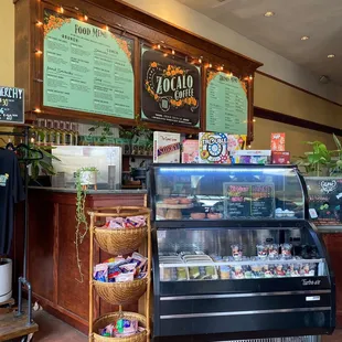 a view of the front counter