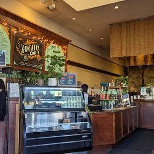 the interior of the cafe
