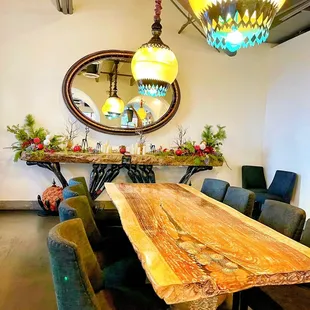 Special dining area