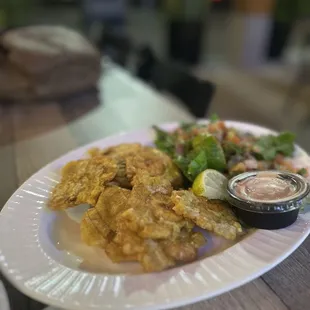 a plate of food on a table
