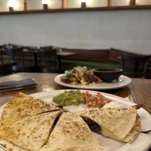 Steak quesadillas and Birria Tacos!