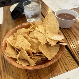 Complimentary chips and salsa
