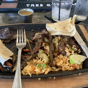 That was the beef fajitas. . . The plate was clean when I was done