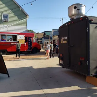Layout of some food trucks