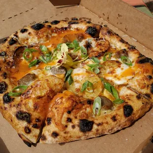 Resting Brunch Face pizza from Flour Girl &amp; Flame