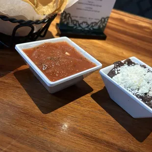 Chips, salsa and beans