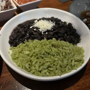 Lime rice and black beans