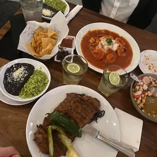 All great, he had steak and I, shrimp. Ceviche appetizer was delicious also. Steak and rice also great for breakfast, with eggs.