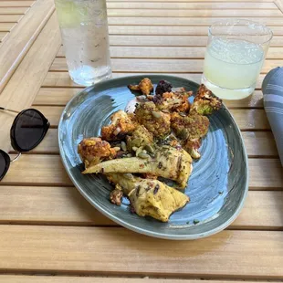 a plate of food on a table
