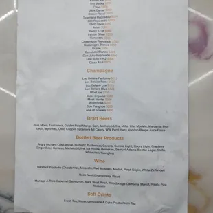 Zodiac Bar &amp; Grill Drink Menu