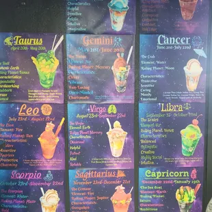 a menu for a restaurant