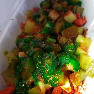 Takis with cucumbers