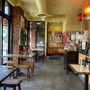 the inside of a coffee shop