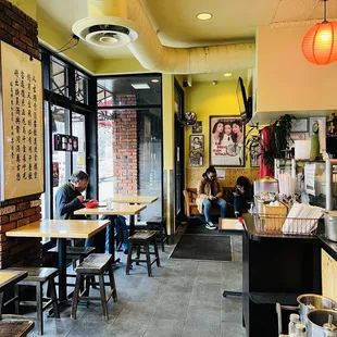 the interior of a coffee shop