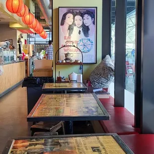 the interior of a restaurant