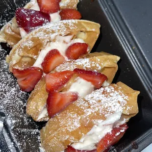 Strawberry cheesecake waffle