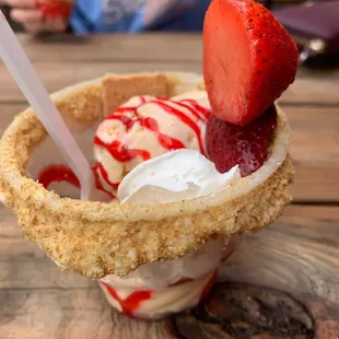 strawberries and whipped cream