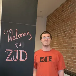 Trevor is our chalk artist